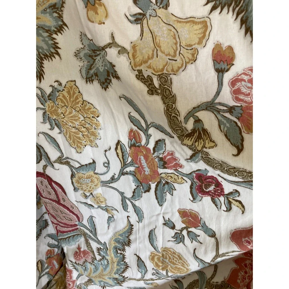 Pottery Barn Cynthia Palampore‎ Print Linen Cotton Lined Curtain Panels 5-50x96